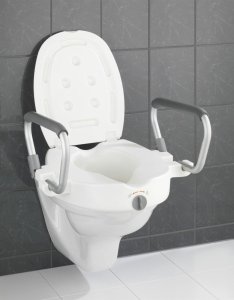 Deska bidetowa 4World Deska sedesowa Secura, podwyższona, z 2 zintegrowanymi uchwytami wspierającymi, maksymalne obciążenie 130 kg, kolor biały, WENKO 2