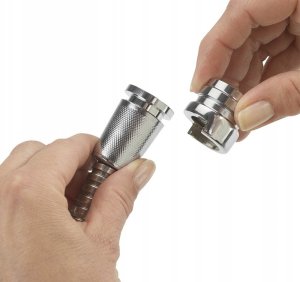 Zucchetti Przenośna słuchawka prysznicowa, montowana do baterii umywalkowej, wąż 150 cm, adaptery, niewielkie rozmiary, srebrna, podróżna 2