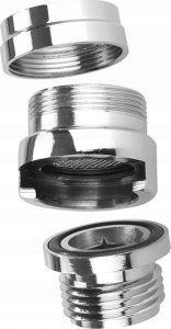 Zucchetti Przenośna słuchawka prysznicowa, montowana do baterii umywalkowej, wąż 150 cm, adaptery, niewielkie rozmiary, srebrna, podróżna 3