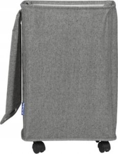 Kosz na pranie Orion Wąski kosz na pranie o pojemności 43l, z poliestru i bawełny, z 4 kółkami i pokrywą z uchwytem do łatwego zamykania i otwierania 12