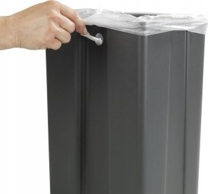 Kosz na pranie Praktyczna Kosz na śmieci, kuchenny, na odpady, śmietnik, wiszący, w kolorze szarym, 12l 5
