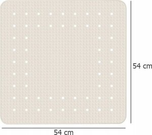 Wenko Kwadratowa, kauczukowa mata pod prysznic Mirasol Beige, 54x54 cm, z przyssawkami od spodu oraz z antypoślizgową strukturą, marka WENKO 3