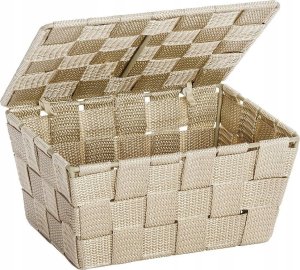 Koszyk prysznicowy InnovaGoods Bathroom basket with lid Adria, beige 1