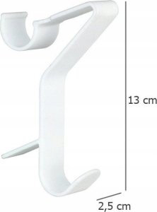 Neo Zestaw 3 wieszaków łazienkowych Flexi mocowanych do grzejnika rurkowego, białe, z tworzywa sztucznego, stabilne mocowanie, WENKO 2