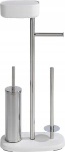 Wenko Stojak na papier i szczotkę wc z półką i koszem RIVAZZA, 4w1, biały, WENKO 5