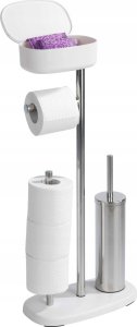 Wenko Stojak na papier i szczotkę wc z półką i koszem RIVAZZA, 4w1, biały, WENKO 6