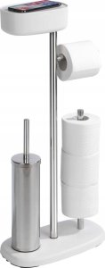 Wenko Stojak na papier i szczotkę wc z półką i koszem RIVAZZA, 4w1, biały, WENKO 7