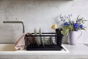 Wenko Ociekacz na naczynia DRIP, 36 x 30 cm, czarny, WENKO 5