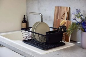 Wenko Ociekacz na naczynia DRIP, 36 x 30 cm, czarny, WENKO 8