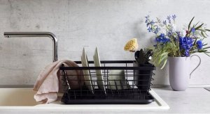 Wenko Ociekacz na naczynia DRIP, 36 x 30 cm, czarny, WENKO 10