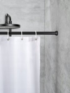 Wenko Teleskopowy drążek prysznicowy, 70 - 115 cm, czarny, WENKO 3