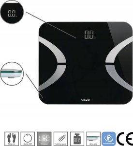 Waga łazienkowa Wenko Waga łazienkowa LED, 30 x 26 cm, czarna, WENKO 7