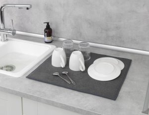 Wenko Mata do suszenia naczyń MIKO, 47 x 40 cm, szara, WENKO 3