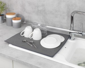 Wenko Mata do suszenia naczyń MIKO, 47 x 40 cm, szara, WENKO 4