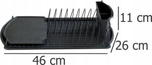 Wenko Suszarka do naczyń BASIC, 47 x 26 cm, czarny, WENKO 6