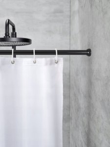 Wenko Teleskopowy drążek prysznicowy, 110 - 185 cm, czarny, WENKO 3