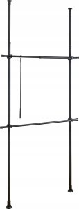Wenko Teleskopowy system do garderoby HERKULES BASIC, kolor czarny, WENKO 6