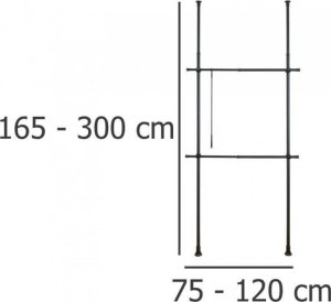 Wenko Teleskopowy system do garderoby HERKULES BASIC, kolor czarny, WENKO 9