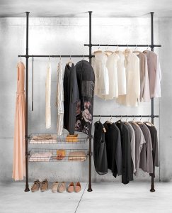 Wenko Teleskopowy system do garderoby HERKULES BASIC, podwójny, kolor czarny, WENKO 5