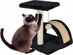 Homea Drapak dla kota z platformą i pomponem, 38 cm, kolor czarny 2