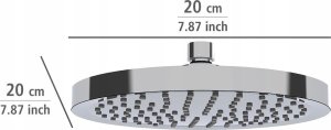 Wenko Deszczownica sufitowa 200 mm chromowana, 4