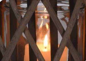 Home Styling Collection Lampion wiklinowy, Ø 27,5 x 41 cm, szary 2