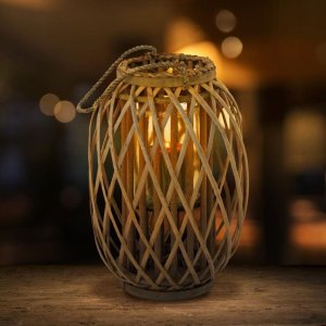 Home Styling Collection Lampion wiklinowy, Ø 27,5 x 41 cm, szary 4