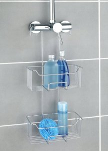 Wenko Półka pod prysznic MILO, dwupoziomowa, metalowa, WENKO 4