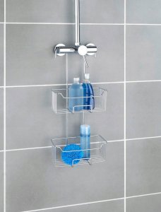 Wenko Półka pod prysznic MILO, dwupoziomowa, metalowa, WENKO 6