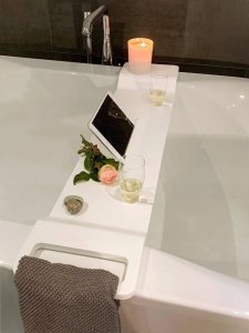 Bisk Półka łazienkowa na wannę MATERA, biała, Wenko 4