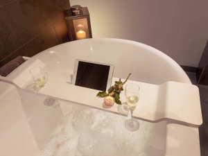 Bisk Półka łazienkowa na wannę MATERA, biała, Wenko 5