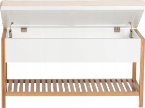 Zeller Szafka na buty z beżowym siedziskiem FINJA, bambusowa, Wenko 2