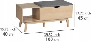 Wenko Szafka na buty z wygodnym siedziskiem i pojemnym schowkiem EDDA, do przedpokoju, Wenko 5