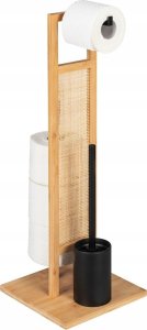 Wenko Stojak na papier toaletowy i szczotkę wc RIVALTA, 3w1, bambus, WENKO 6