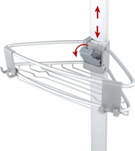 Galicja Teleskopowa półka łaziekowa pod prysznic PURIO, narożna, 3 poziomy, WENKO 9