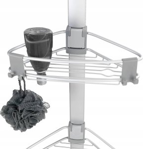 Galicja Teleskopowa półka łaziekowa pod prysznic PURIO, narożna, 3 poziomy, WENKO 10