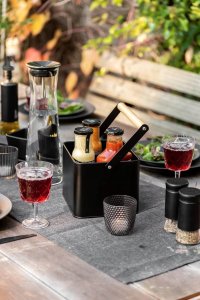 Zeller Pojemnik na przyprawy kuchenne, 3 przegrody, z rączką, WENKO 2