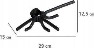 Wenko Potrójny haczyk na ubrania, płaszcze HERKULES, czarny, 2 sztuki, WENKO 8