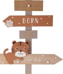 Home Styling Collection Wieszak na ubrania dla dzieci Zoo, 44 x 3,5 x 51,5 cm 1