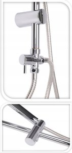 Bathroom Solutions Kolumna prysznicowa z deszczownicą, stal nierdzewna, wys. 80 cm 5