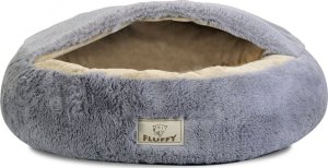 Trixie Legowisko Shaggy Fluffy z daszkiem jasnoszare o średnicy 70cm 6