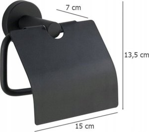 Wenko Uchwyt na papier toaletowy czarny BOSIO, WENKO 2