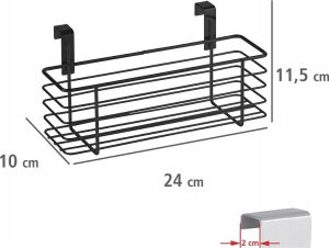 Wenko Półka kuchenna, wielofunkcyjny koszyk do przechowywania, 10 x 24 x 11,5 cm, WENKO 2
