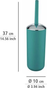 Wenko Pojemnik na szczotkę BRASIL, turkusowy + szczotka WC, WENKO 8