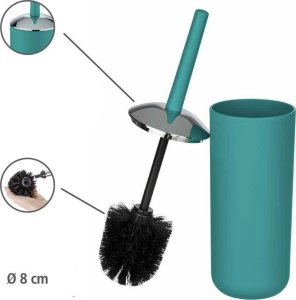 Wenko Pojemnik na szczotkę BRASIL, turkusowy + szczotka WC, WENKO 9