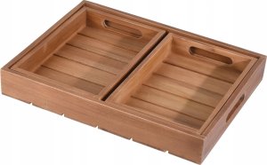 Home Styling Collection Zestaw tac dekoracyjnych TEAK, 3 elementy 2