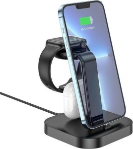 Ładowarka Hoco HOCO ładowarka indukcyjna 3w1 Graceful CW43 czarny 2
