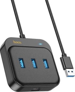 HUB USB Hoco HOCO adapter HUB 4w1 USB A HB35 1,2 m czarny 2