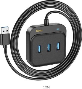 HUB USB Hoco HOCO adapter HUB 4w1 USB A HB35 1,2 m czarny 5