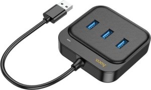 HUB USB Hoco HOCO adapter HUB 4w1 USB A HB35 0,2 m czarny 1